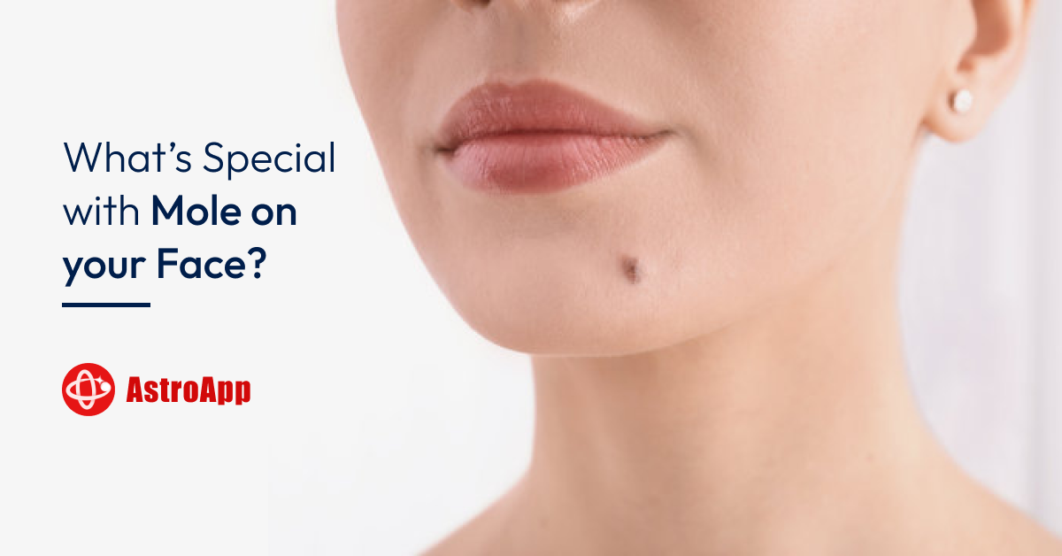 Mole on the face of female